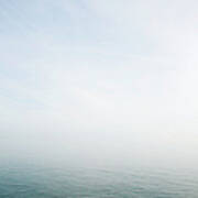 Misty Sea Horizon Background Poster