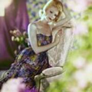 Model In A Munsingwear Floral Nightgown Poster