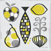 Modern Kitchen Square Iii Yellow Poster