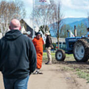 Monk And Tractor Poster