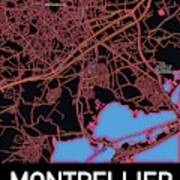 Montpellier City Map Poster