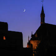 Moon Over Loretto Chapel Poster