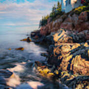 Morning At Bass Harbor Lighthouse Poster