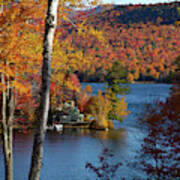 Morning Fall Colors On Stinson Pond Poster