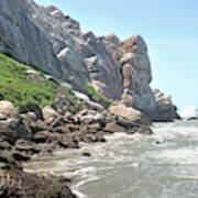 Morro Rock And Ocean Poster