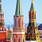 Moscow Kremlin Towers Poster