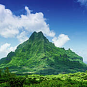 Mount Roto Nui Volcanic Mountain Moorea Poster