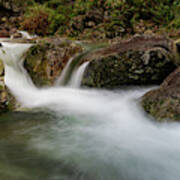 Mountain Waterfall Iv Poster