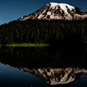 Mt. Rainier And Reflection Lake, Panorama Poster