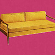 Mustard Yellow Couch Poster