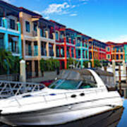 Boats In  Naples Florida Series 9198 Poster