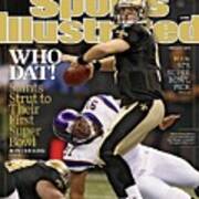 New Orleans Saints Vs Minnesota Vikings, 2010 Nfc Sports Illustrated Cover Poster