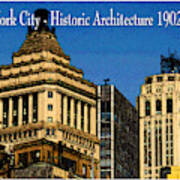 New York City - Historic Skyscraper Architecture Poster Poster