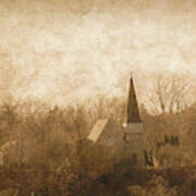 Old Church On A Hill Poster