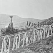 Old Peppersass Climbing Locomotive Poster