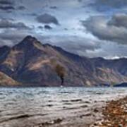 Old Steamship On Wakatipu Lake Poster