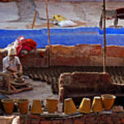 On A Terrace Of The Blue City Poster