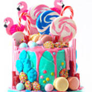 On Trend Candyland Fantasy Drip Novelty Birthday Cake Poster