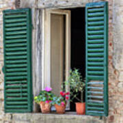 Open Window Of Tuscany Poster