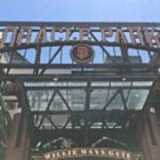 Oracle Park Sign At The Willie Mays Gate Poster