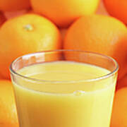 Orange Juice And Oranges Poster