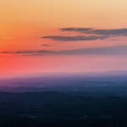 Orange Sunset Over The Valley - Mt. Cheaha Poster