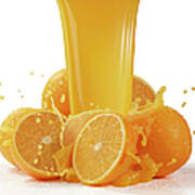 Oranges And Orange Juice Poster