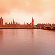 Palace Of Westminster At Sunset Poster