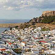 Panorama View Lindos, Rhodes Island Poster