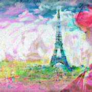 Paris Rose City Of Love Poster