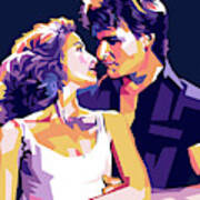 Patrick Swayze And Jennifer Grey In ''dirty Dancing'', With Synopsis Poster