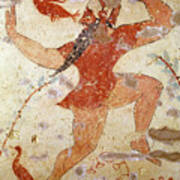 Phersu Dancing, From The Tomb Of The Augurs, C.530-520 Bc Poster