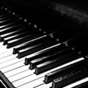 Piano 2 Bw Poster