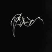 Picasso's Signature In Light Poster