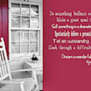 Porch Dreams Quote Poster