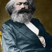 Portrait Of Karl Marx 1818-1883 Poster