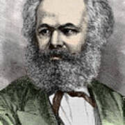 Portrait Of Karl Marx, German Philosopher And Political Theorist Poster