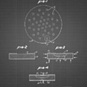Pp1113-black Grid Transistor Semiconductor Patent Poster Poster