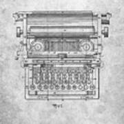 Pp1118-slate Underwood Typewriter Patent Poster Poster