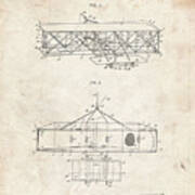 Pp1139-vintage Parchment Wright Brother's Aeroplane Patent Poster