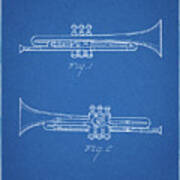 Pp1140-blueprint York Trumpet 1939 Patent Poster Poster