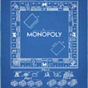 Pp131- Blueprint Monopoly Patent Poster Poster