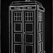 Pp189- Vintage Black Doctor Who Tardis Poster Poster