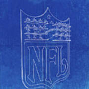 Pp217-faded Blueprint Nfl Display Patent Poster Poster