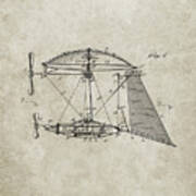 Pp287-sandstone Aerial Vessel Side View Patent Poster Poster