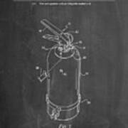 Pp396-chalkboard Modern Fire Extinguisher Patent Poster Poster