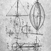 Pp426-slate Aerial Vessel Patent Poster Poster