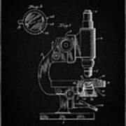 Pp64-vintage Black Antique Microscope Patent Poster Poster