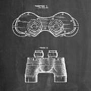 Pp684-chalkboard Binoculars Patent Poster Poster