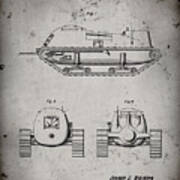 Pp705-faded Grey Armored Tank Patent Poster Poster